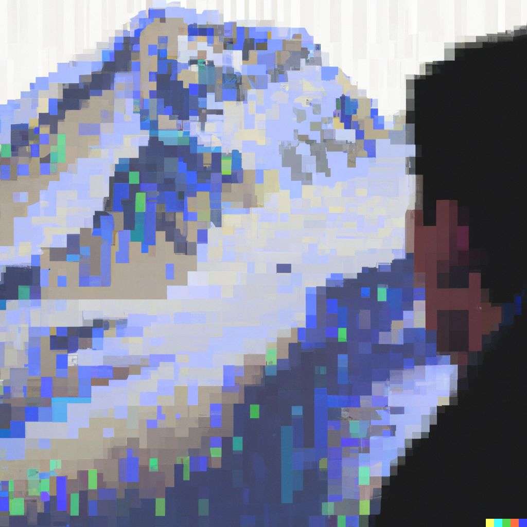 someone gazing at Mount Everest, algorithmic art